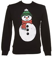 Men's Black Snowman Christmas Sweater