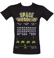 Men's Black Space Invaders T-Shirt