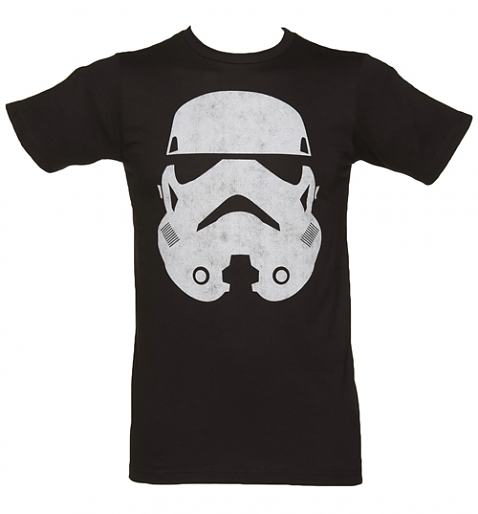 Men's Black Star Wars Stormtrooper Face T-Shirt