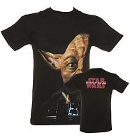 Men's Black Star Wars Yoda Step Brothers T-Shirt