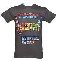 Men's Black Superheroes Periodic Table T-Shirt