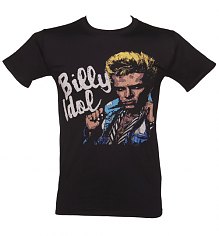 Men's Black Vintage Photo Billy Idol T-Shirt [View details]