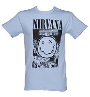 Men's Blue Nirvana Poster T-Shirt