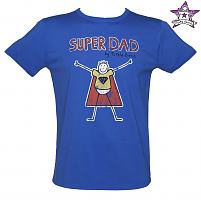 Men's Blue Super Dad Purple Ronnie Vintage T-Shirt