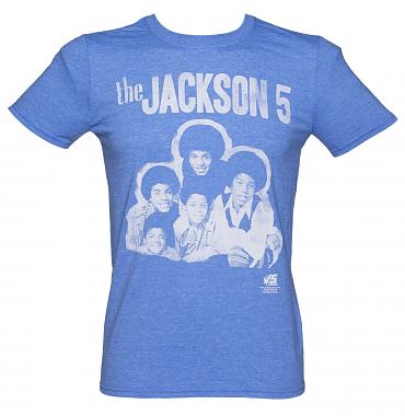 Men's Blue The Jackson 5 Group Photo T-Shirt