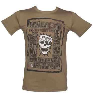 Men's Brown Goonies Quotes T-Shirt