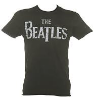 Men's Charcoal Beatles Logo T-Shirt from Amplified Vintage