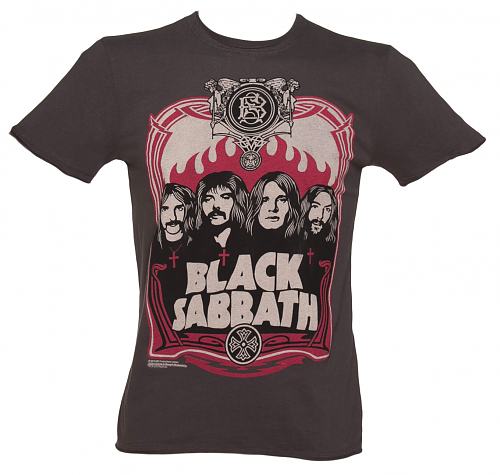 Mens Charcoal Black Sabbath TShirt from Amplified Vintage