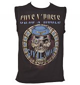 Men's Charcoal Civil War Guns N Roses Sleeveless T-Shirt from Amplified Vintage