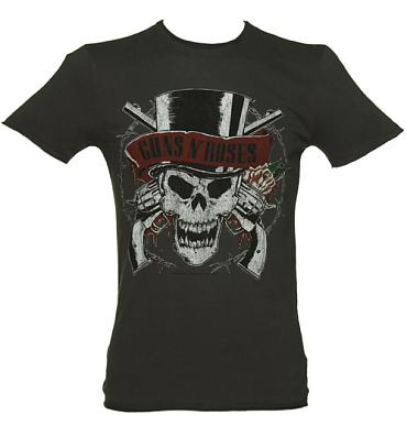 Men's Charcoal Guns N Roses Deaths Hand T-Shirt from Amplified Vintage