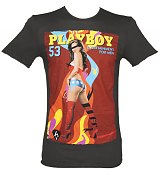 Men's Charcoal Playboy Wonder Woman T-Shirt from Amplified Vintage