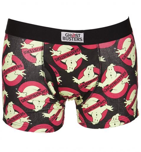 Men's Ghostbusters All Over Logo Print Boxer Shorts