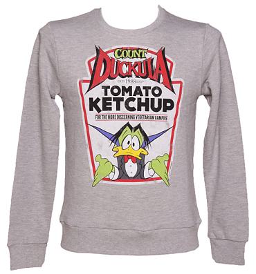 Men's Grey Count Duckula Ketchup Sweater