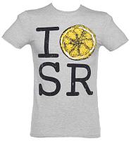 Men's Grey Marl I Love Stone Roses Lemon T-Shirt from Amplified Vintage