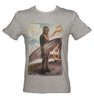 Men's Grey Surfing Wookie Star Wars T-Shirt