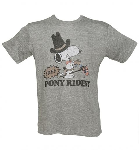 Men's Triblend Snoopy Free Pony Rides T-Shirt
