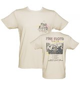 Men's Light Sand Dark Side Of The Moon Pink Floyd Front And Back Print T-Shirt from Junk Food