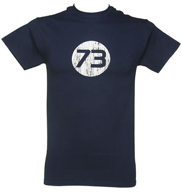 Men's Navy Big Bang Theory Sheldon 73 T-Shirt