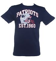 Men's Navy New England Patriots Pitchout T-Shirt from Majestic Athletic