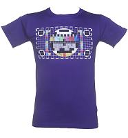 Men's Purple Retro TV Test Pattern T-Shirt