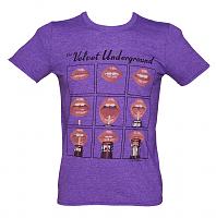 Men's Purple The Velvet Underground Lips T-Shirt