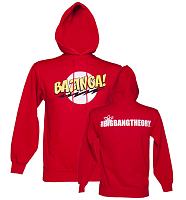 Men's Red Bazinga Logo Big Bang Theory Hoodie