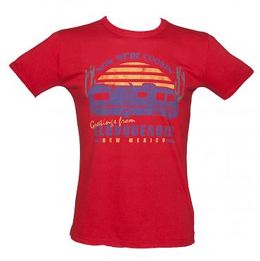 Men's Red Greetings from Albuquerque Breaking Bad Vintage T-Shirt