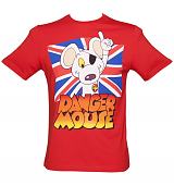 Men's Red Union Jack Dangermouse T-Shirt