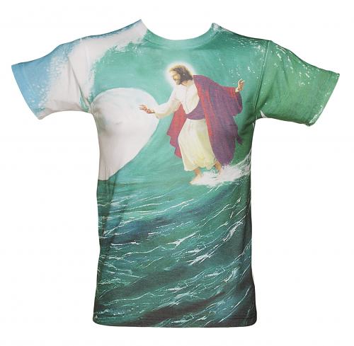 Men's Surfs Up Jesus Sublimated T-Shirt from Dirty Cotton Scoundrels
