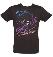 Men's Washed Black Neon Batman T-Shirt from Junk Food