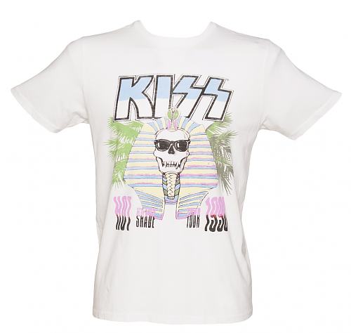 Men's White 1980 KISS Tour T-Shirt from Junk Food