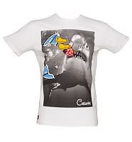 Men's White Paws Shark T-Shirt from Chunk