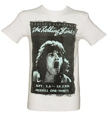 Men's White Rolling Stones Jagger Tour T-Shirt from Amplified Vintage [View details]