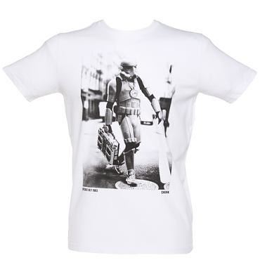 Men's White Star Wars Boombox Trooper T-Shirt from Chunk