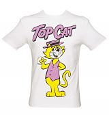 Men's White Top Cat T-Shirt