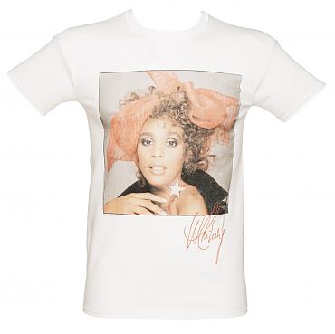 Men's Whitney Houston Red Scarf T-Shirt