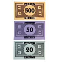 Monopoly Money 3pk Tea Towels