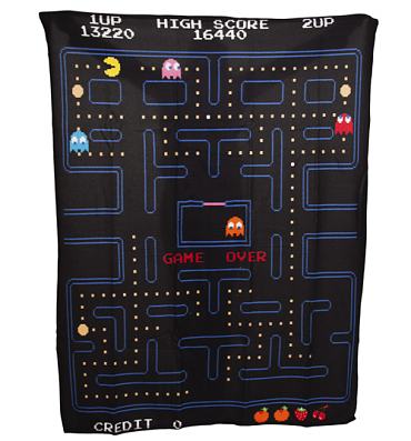 Pac-Man Maze Fleece Blanket