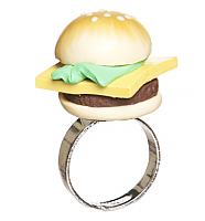 Retro 3D Hamburger Ring from Punky Pins