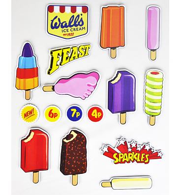 Retro Walls Ice Cream Classics Magnets