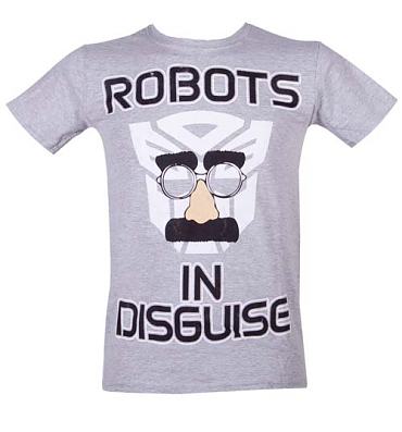 Men's Transformers In Disguise Grey T-Shirt