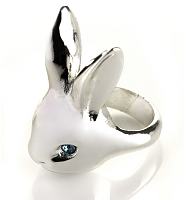 Silver Bunny Rabbit Bright Eyes from Me & Zena