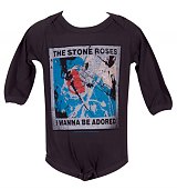 Kids Charcoal Stone Roses Wanna Be Adored Babygrow from Amplified Kids