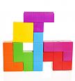 Tetris shapes stacked