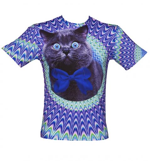 Unisex Psychedelic Crazy Cat T-Shirt from Mr Gugu & Miss Go