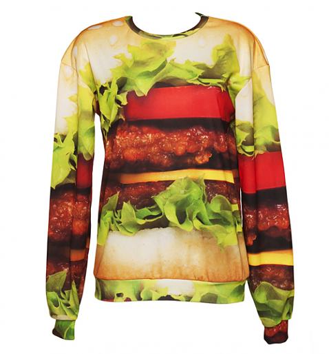 Unisex Tasty Burger Jumper from Mr Gugu & Miss Go