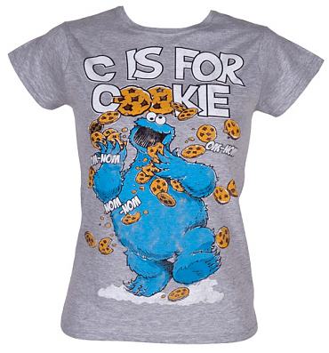 Ladies C Is For Cookies Sesame Street T-Shirt